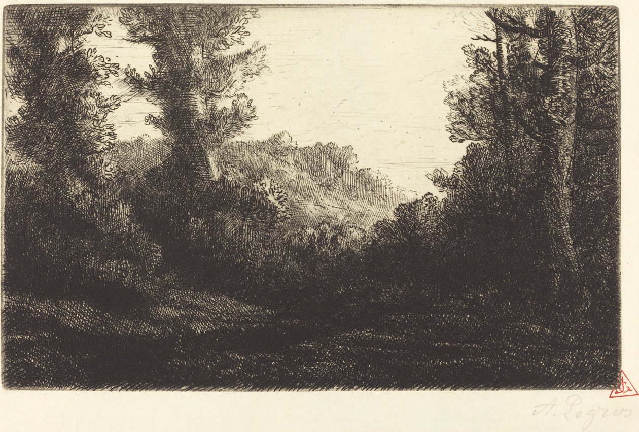 Skraj lasu (Lisiere de bois) autorstwa Alphonse Legros