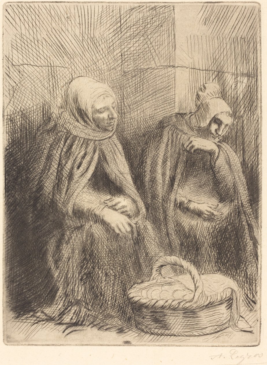 Sprzedawcy jaj, pierwszy talerz Sprzedawcy jaj. autorstwa Alphonse Legros