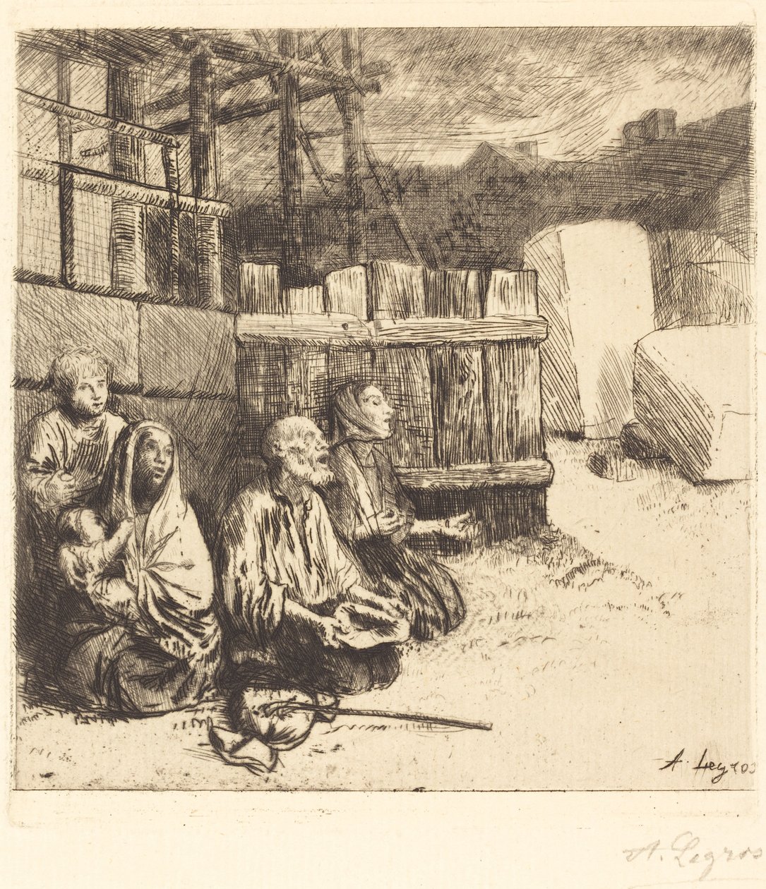 Angielscy żebracy Angielscy żebracy, 1875. autorstwa Alphonse Legros