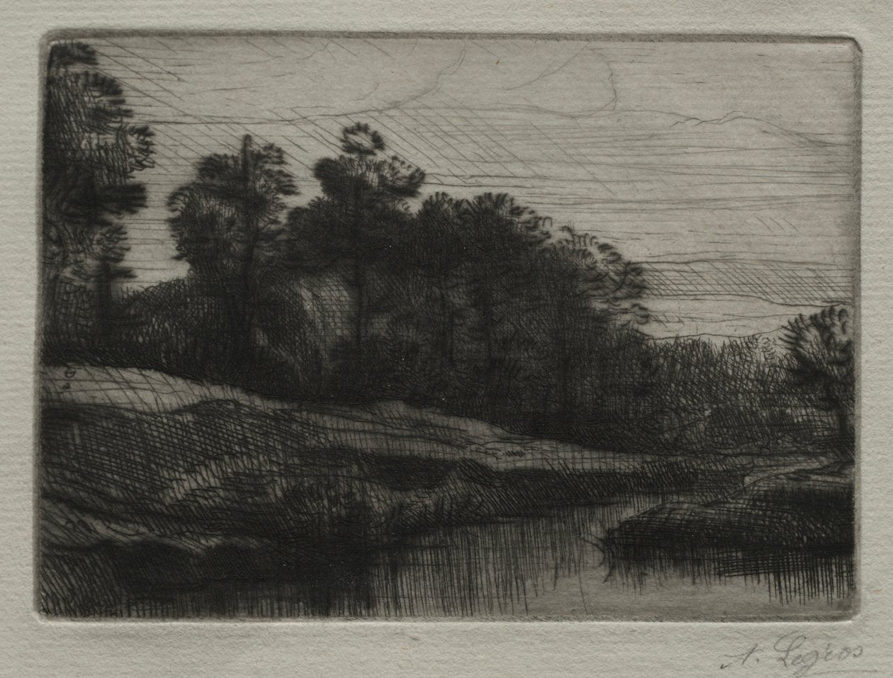 Wieczór. autorstwa Alphonse Legros