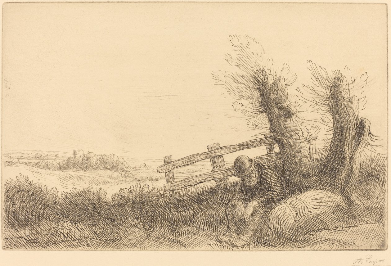 Rolnik leżący Rolnik w spoczynku. autorstwa Alphonse Legros
