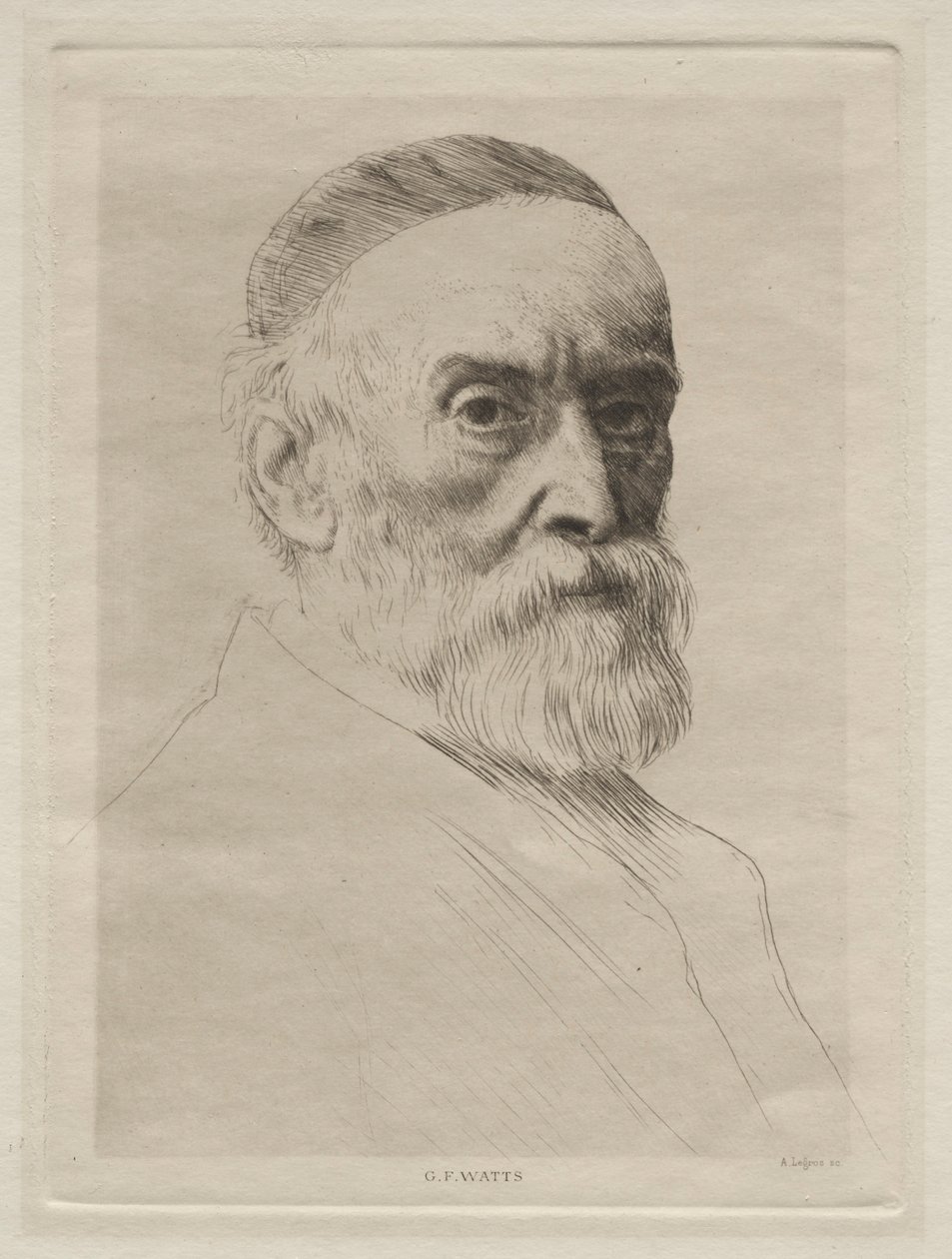 GF Watts. autorstwa Alphonse Legros