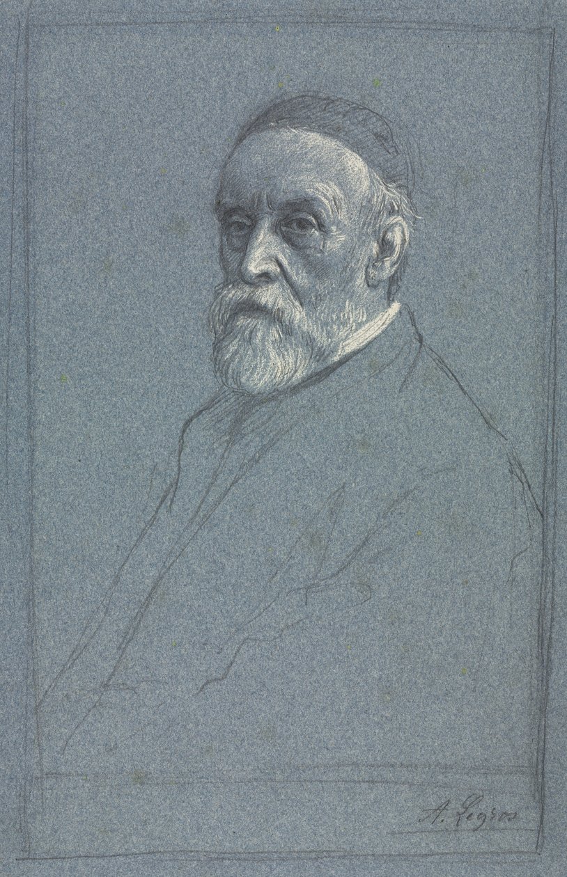 George Frederick Watts, RA, c. 1877-1878. autorstwa Alphonse Legros