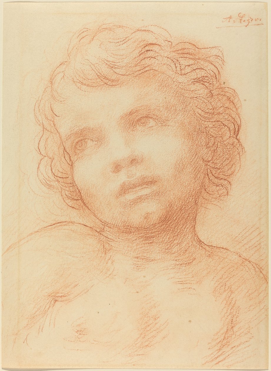 Głowa dziecka. autorstwa Alphonse Legros