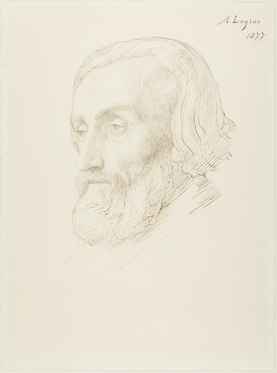 Głowa mężczyzny autorstwa Alphonse Legros