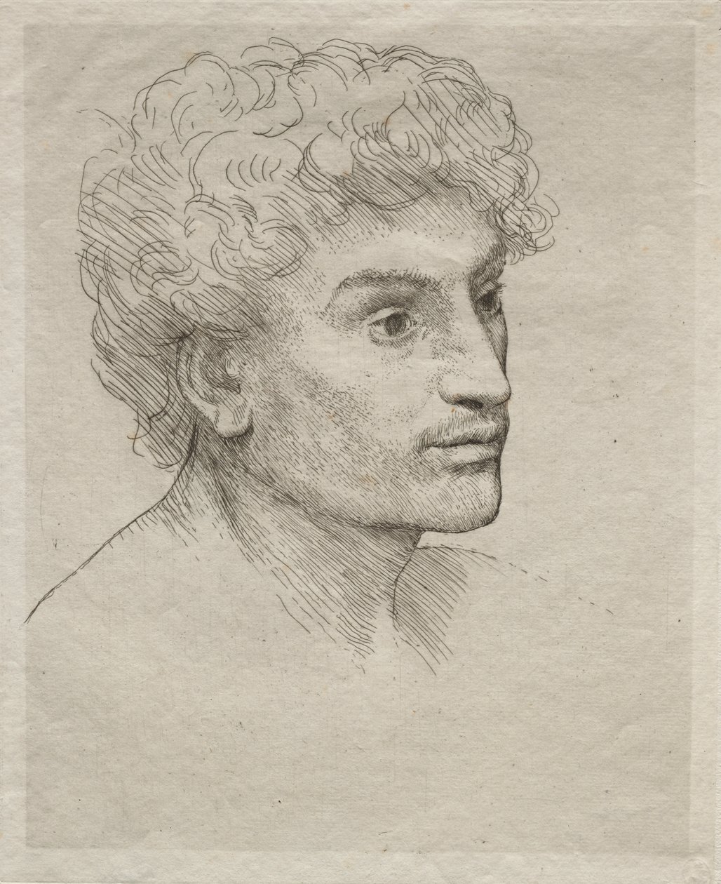 Głowa młodego mężczyzny autorstwa Alphonse Legros
