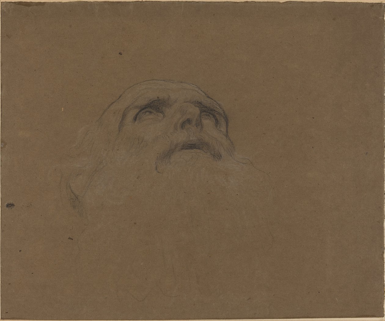Głowa starego człowieka. autorstwa Alphonse Legros