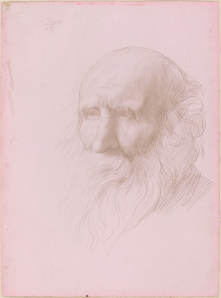 Głowa starego człowieka, 1897. autorstwa Alphonse Legros