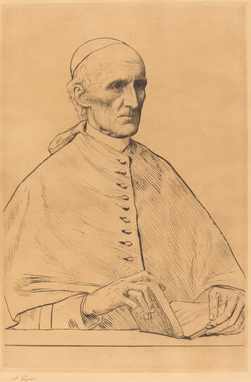 Jego Eminencja Kardynał Manning, pierwsza płyta autorstwa Alphonse Legros
