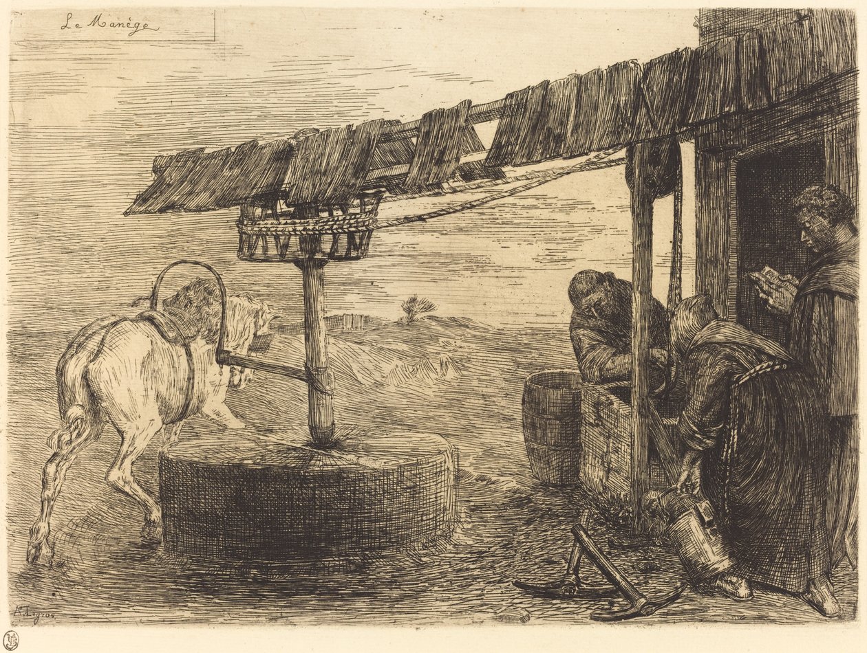 Młyn konny (Le manege) autorstwa Alphonse Legros