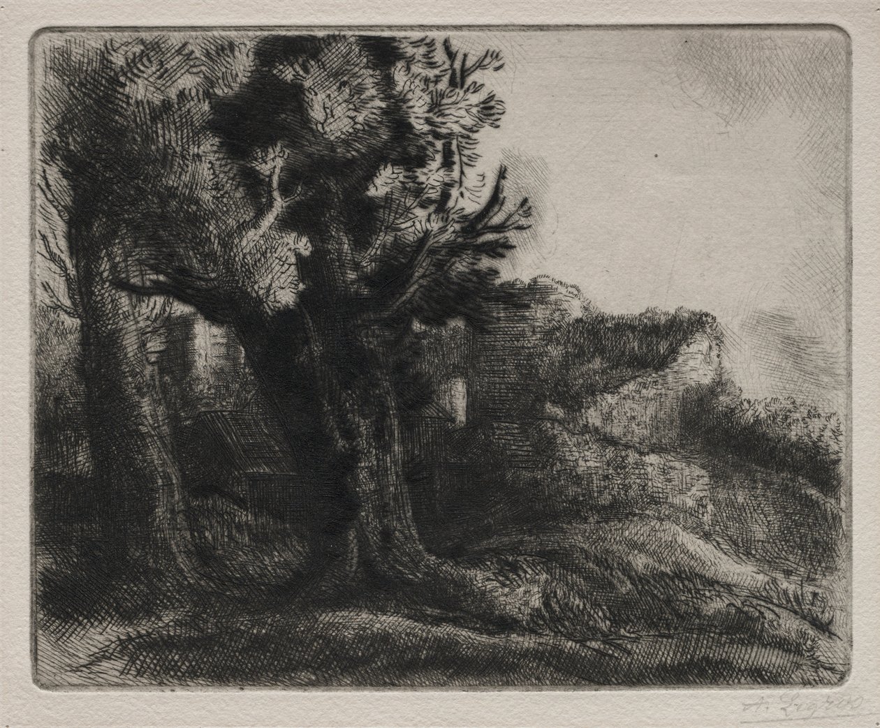 W ruinach autorstwa Alphonse Legros