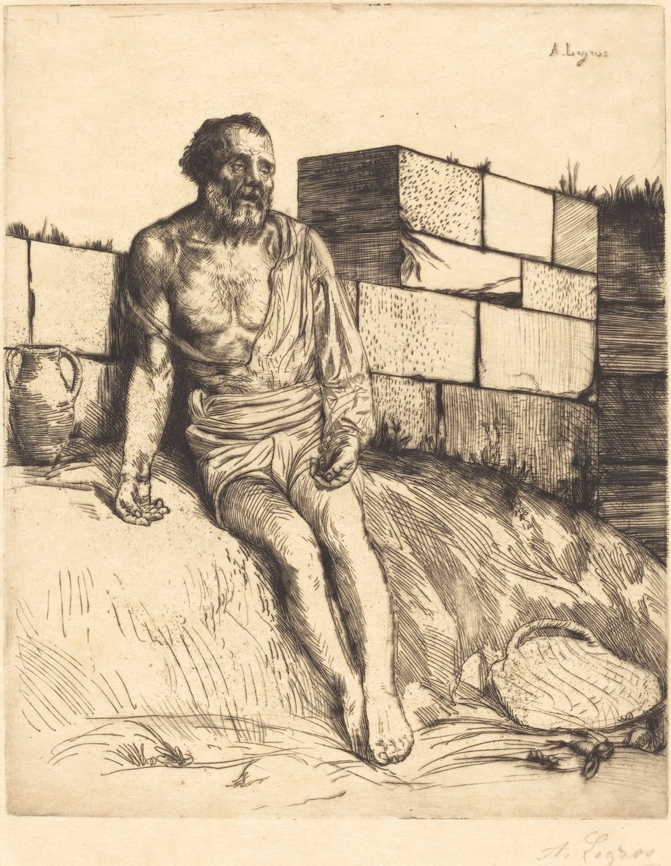 Praca, pierwsza płyta autorstwa Alphonse Legros