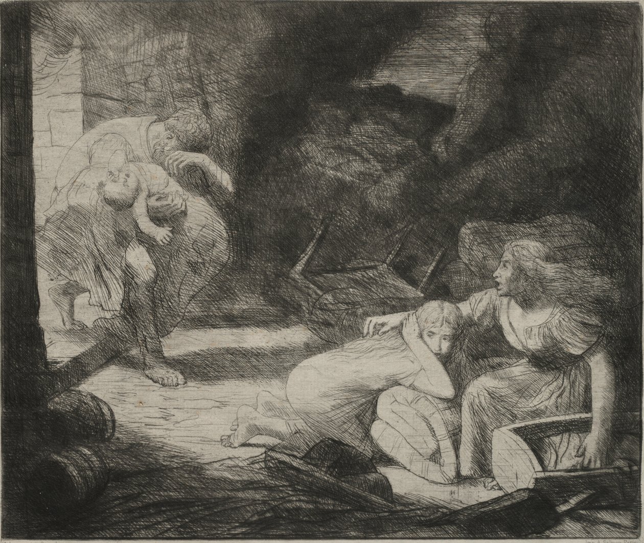 Ogień autorstwa Alphonse Legros