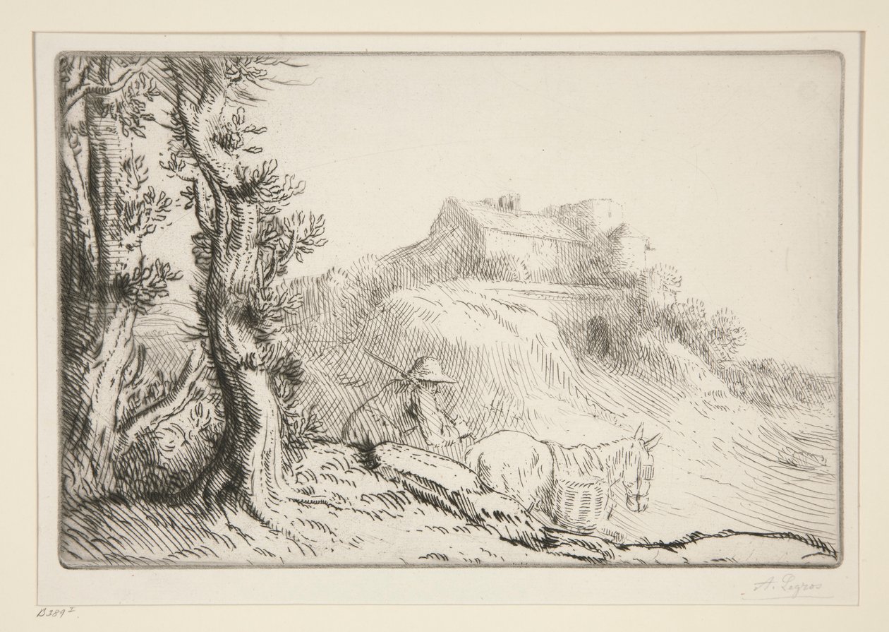 Farma na wzgórzu autorstwa Alphonse Legros