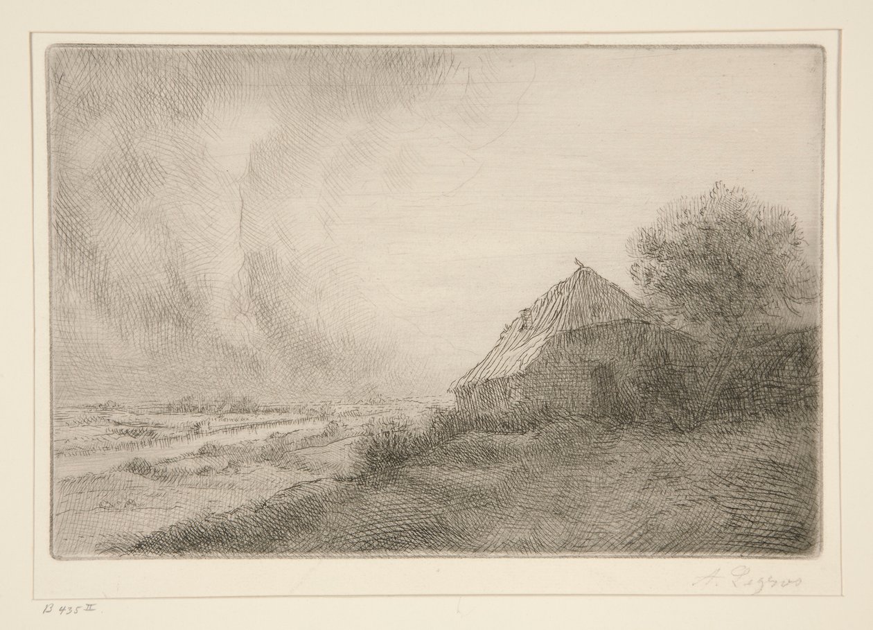 Chata na wzgórzu autorstwa Alphonse Legros