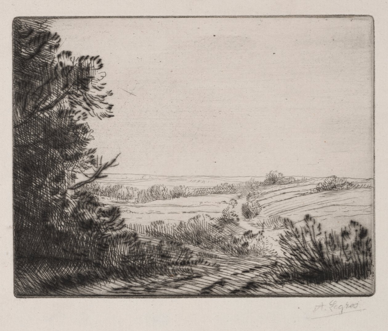 Krajobraz autorstwa Alphonse Legros