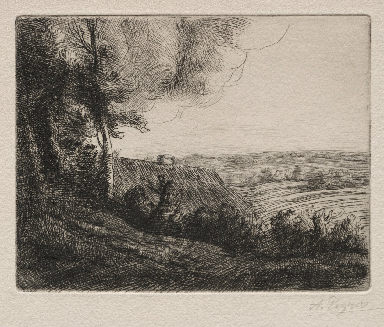 Krajobraz. autorstwa Alphonse Legros