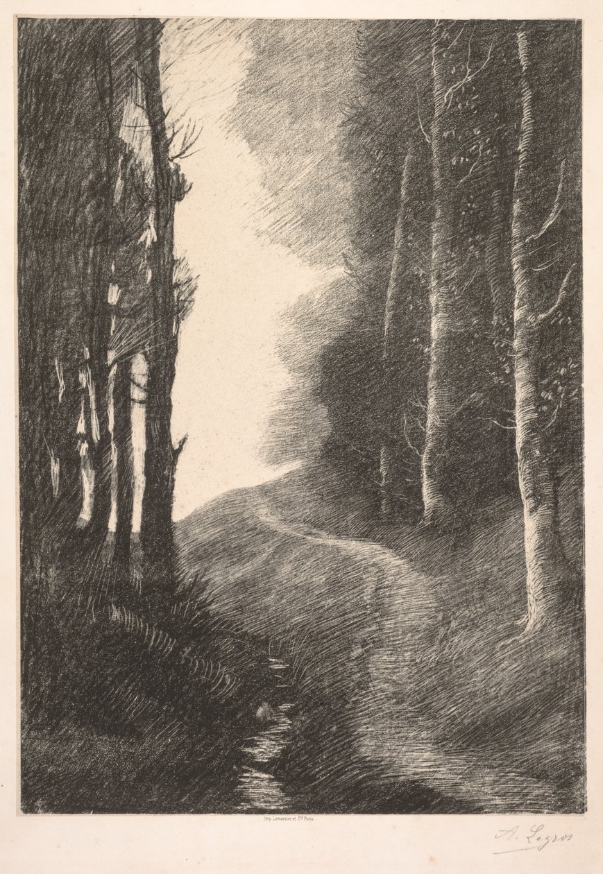 Krajobraz pod Brzozami autorstwa Alphonse Legros