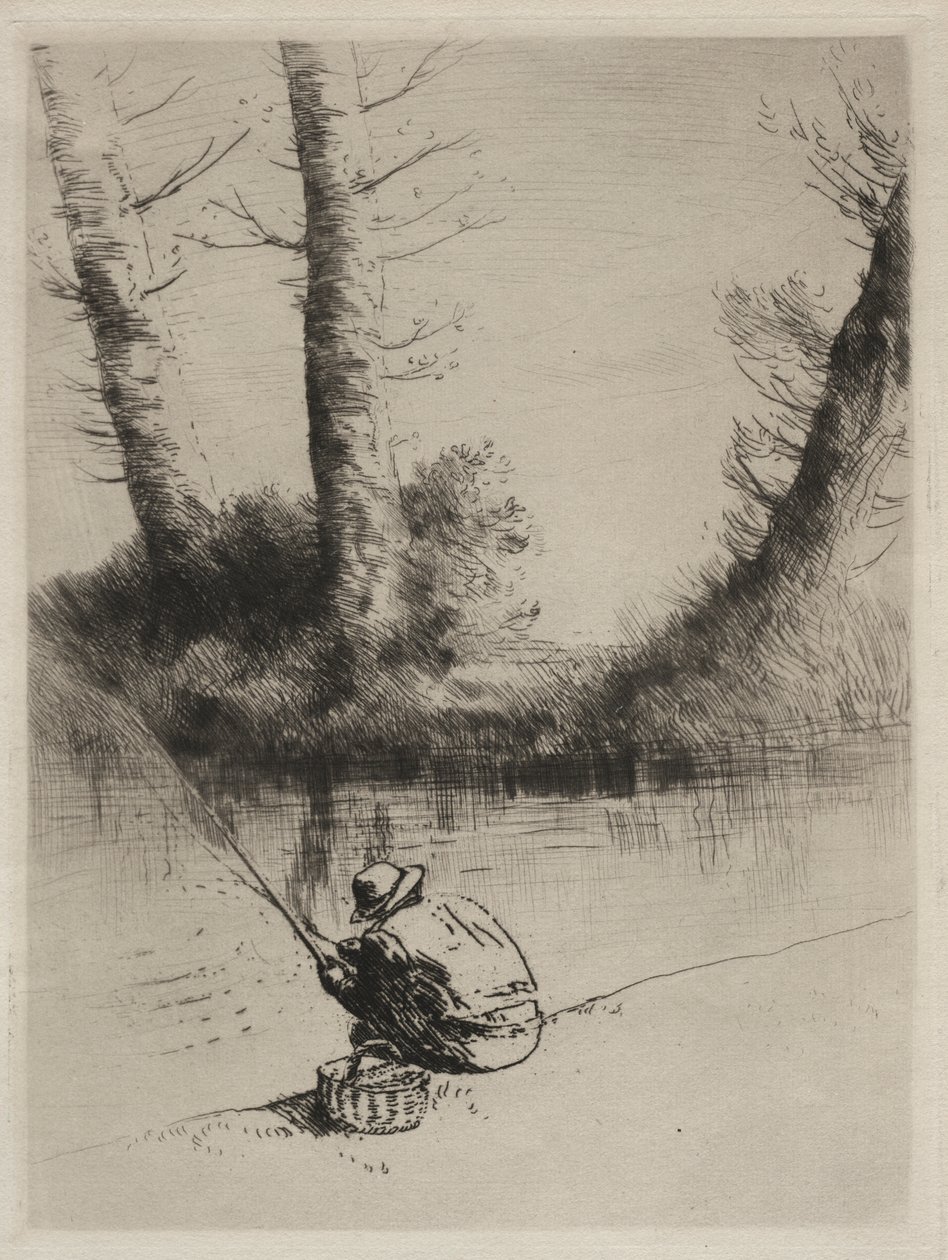 Wędkarz autorstwa Alphonse Legros