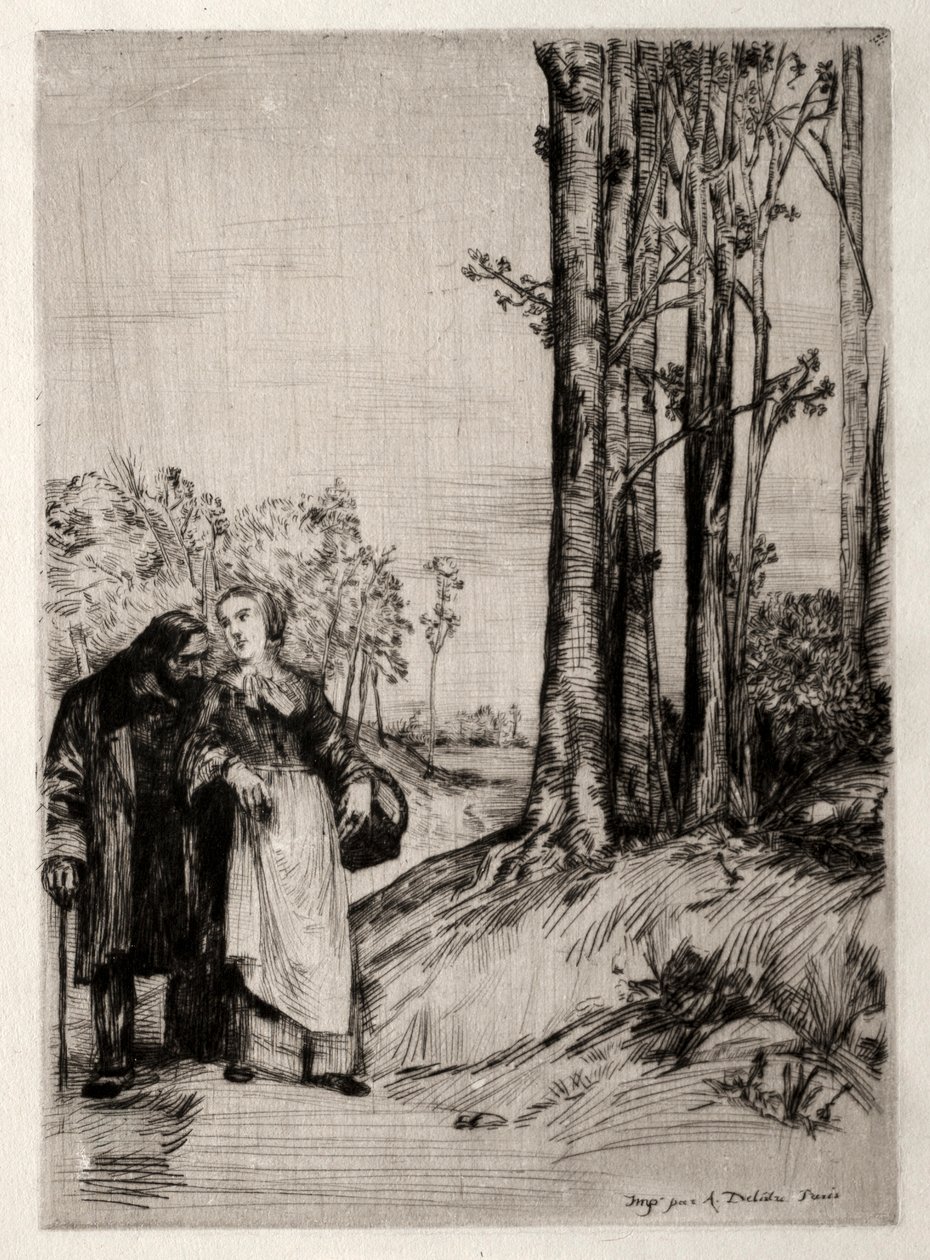 Promenada Rekonwalescencji, ok. godz. 1861. autorstwa Alphonse Legros
