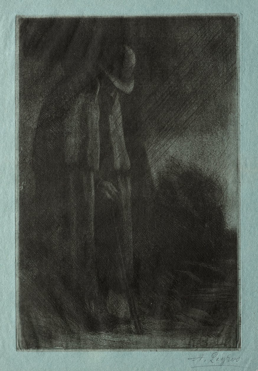 Podróżnik w Schronisku. autorstwa Alphonse Legros
