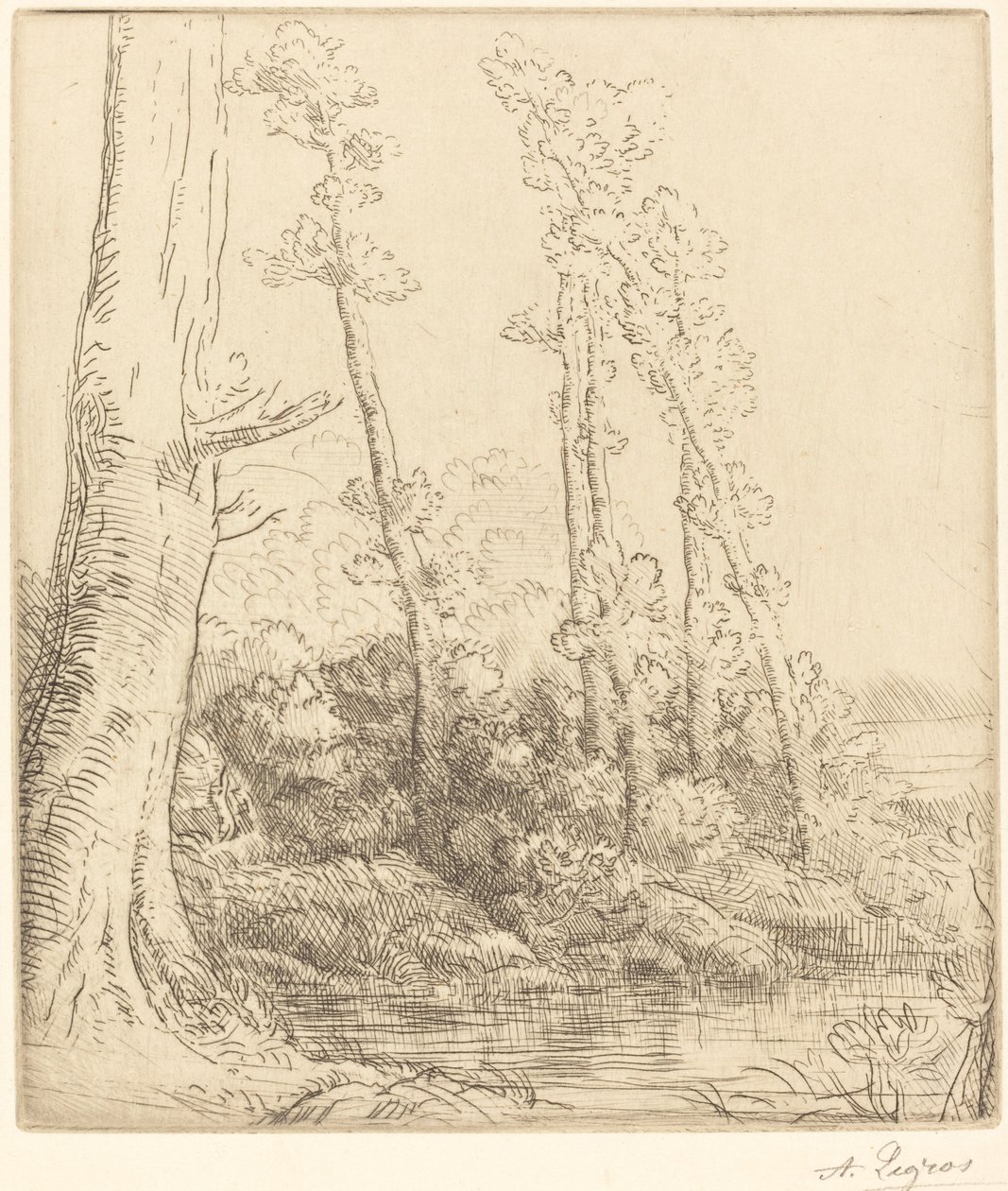 Mała klacz Pond La petite. autorstwa Alphonse Legros