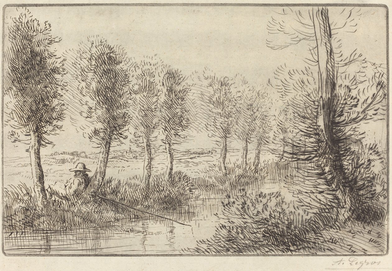 W pobliżu młyna Pres du Moulin. autorstwa Alphonse Legros