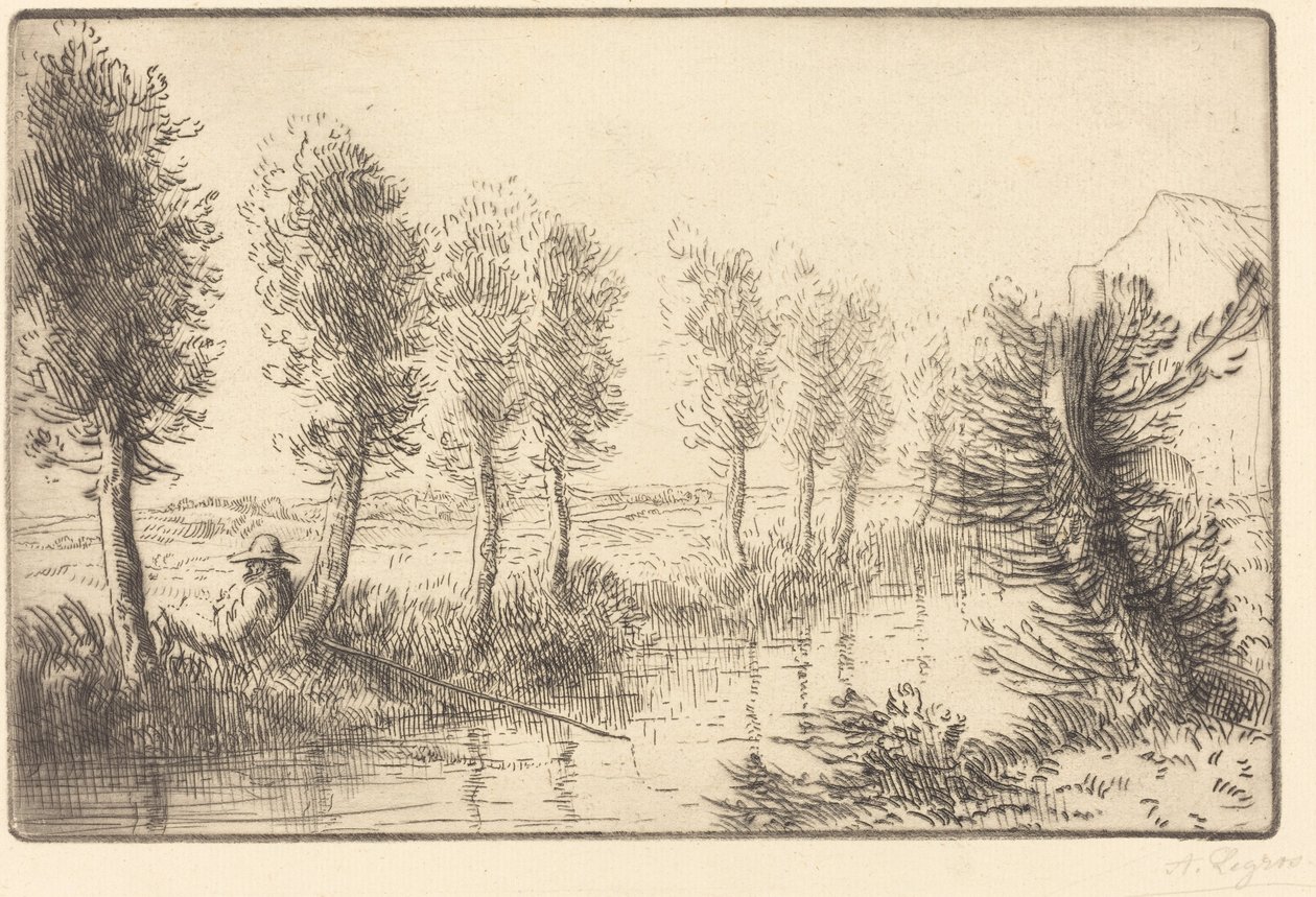 W pobliżu młyna Pres du Moulin. autorstwa Alphonse Legros