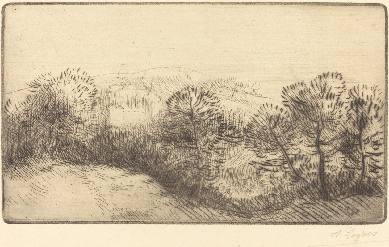 W pobliżu lasu Pres du bois. autorstwa Alphonse Legros