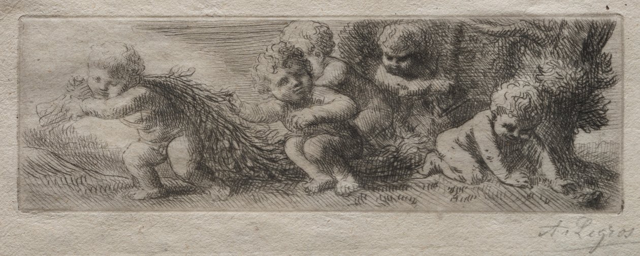 Płytka do góry pudełka z pinami. autorstwa Alphonse Legros