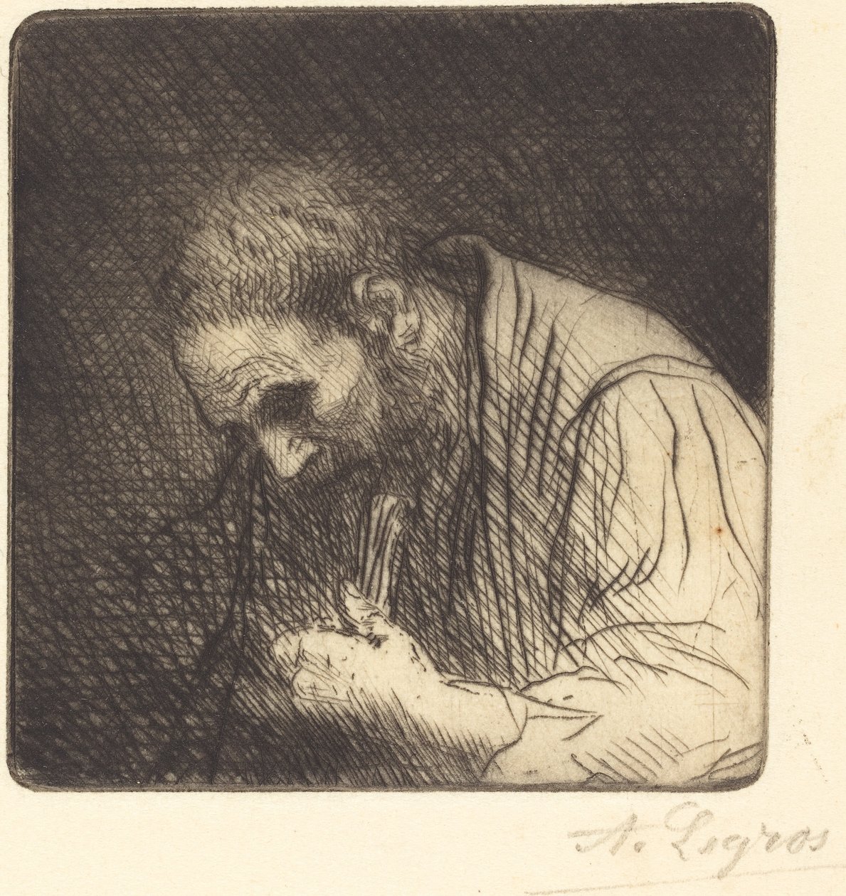 Biedny człowiek Biedny człowiek. autorstwa Alphonse Legros