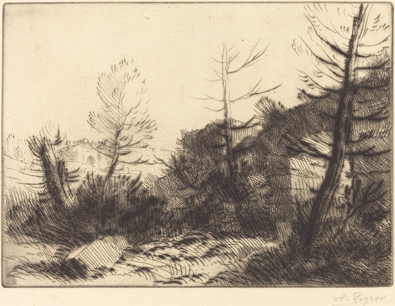 Ruiny rzymskie (Ruiny rzymskie) autorstwa Alphonse Legros