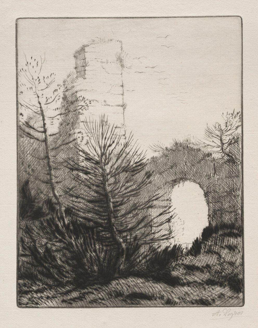 Ruiny klasztoru. autorstwa Alphonse Legros