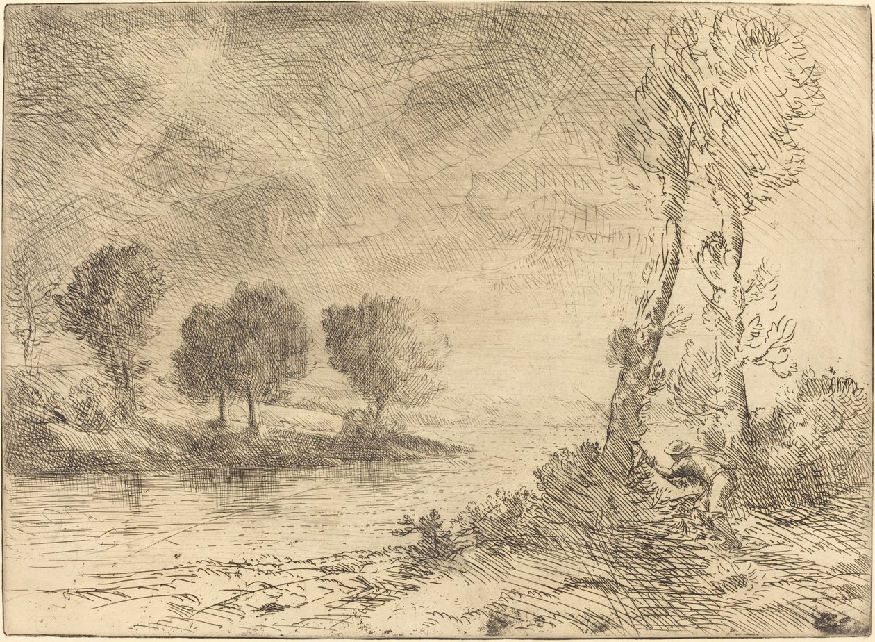 Łosoś Rybak Rybak łososia. autorstwa Alphonse Legros