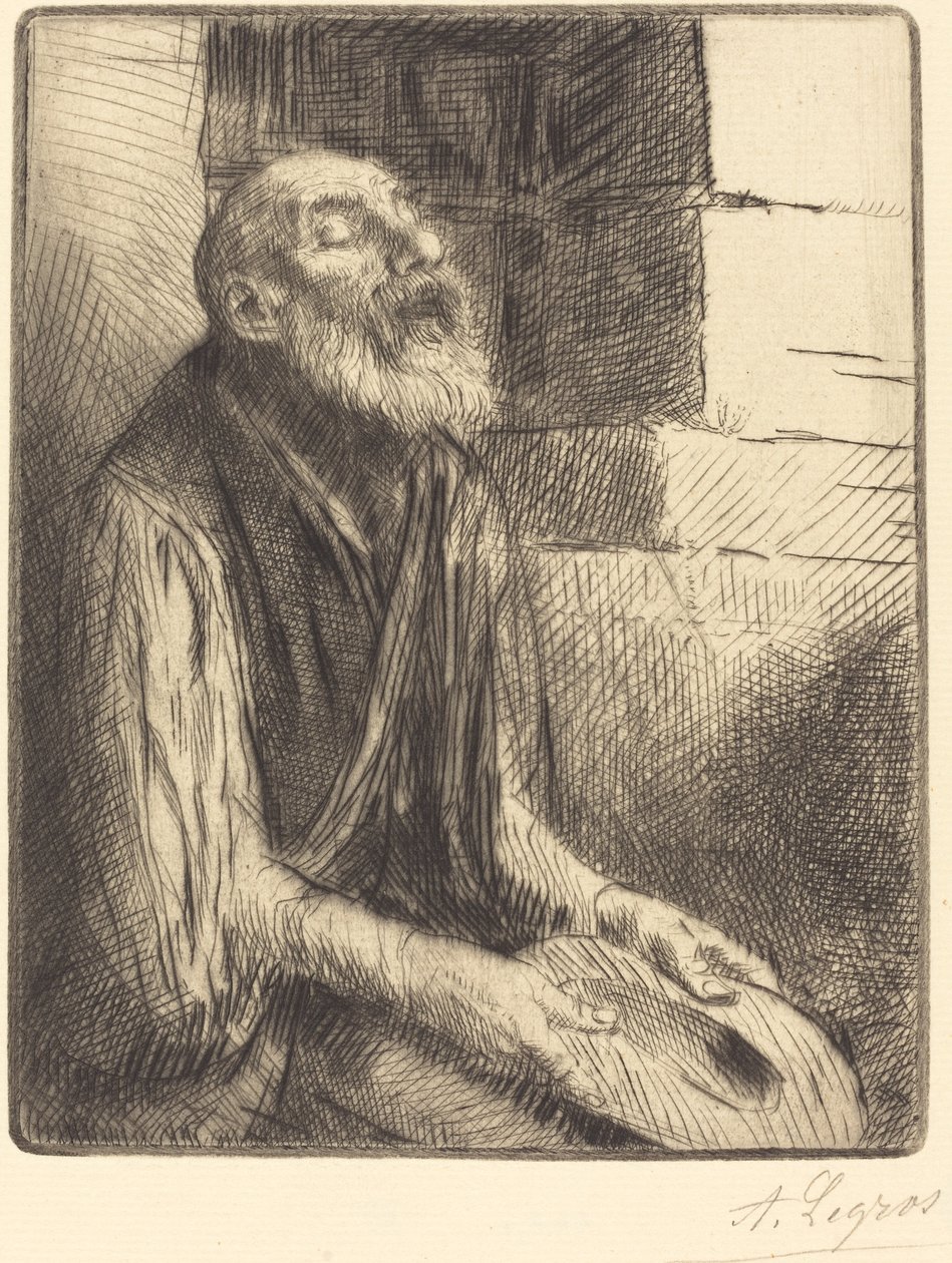 Siedzący żebrak (Assis Mendiant) autorstwa Alphonse Legros