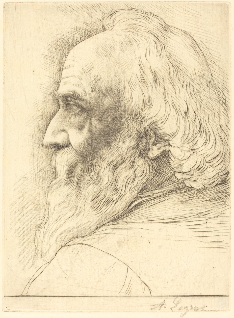 Autoportret, 12. płyta. autorstwa Alphonse Legros
