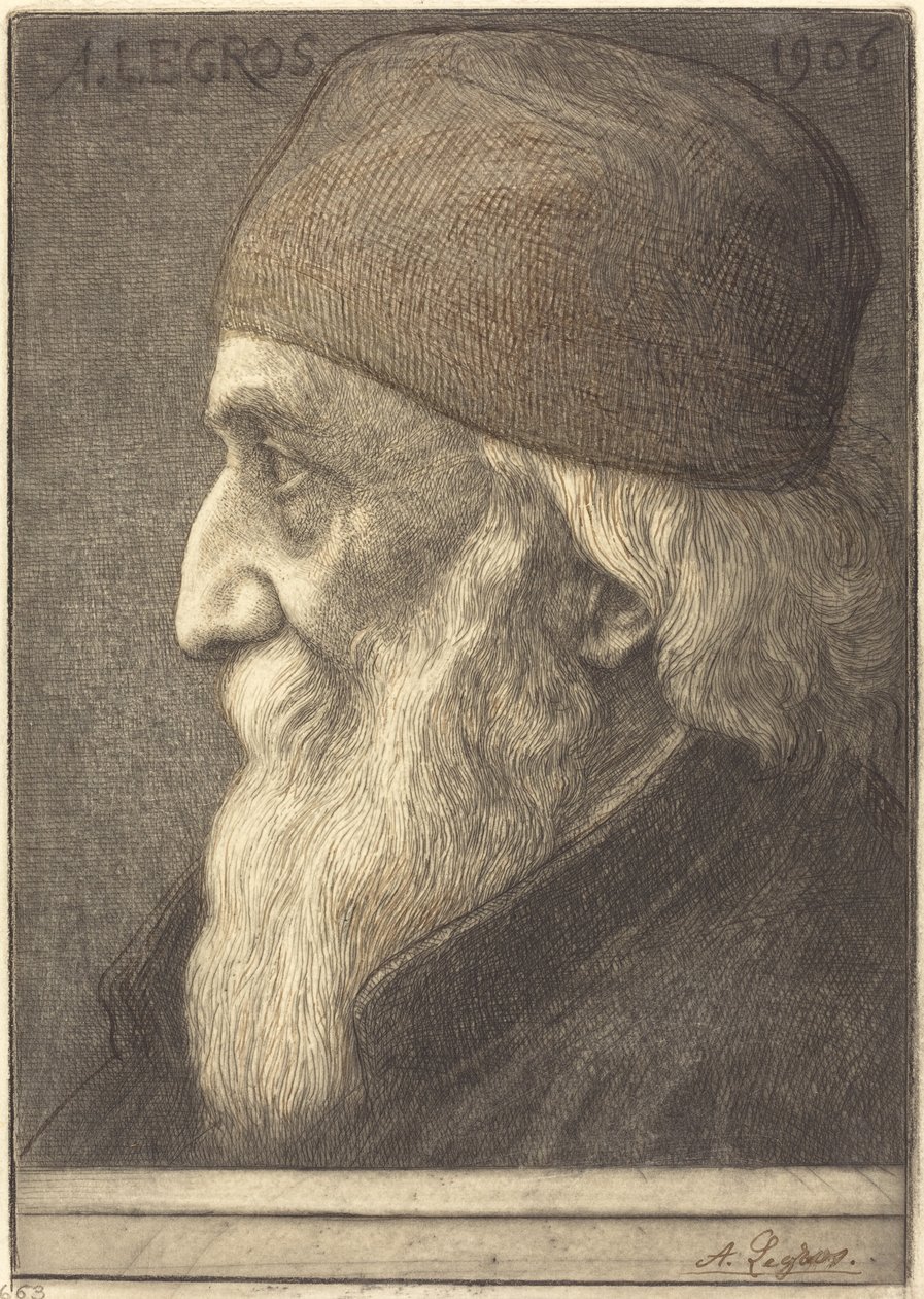 Autoportret, 13. płyta autorstwa Alphonse Legros