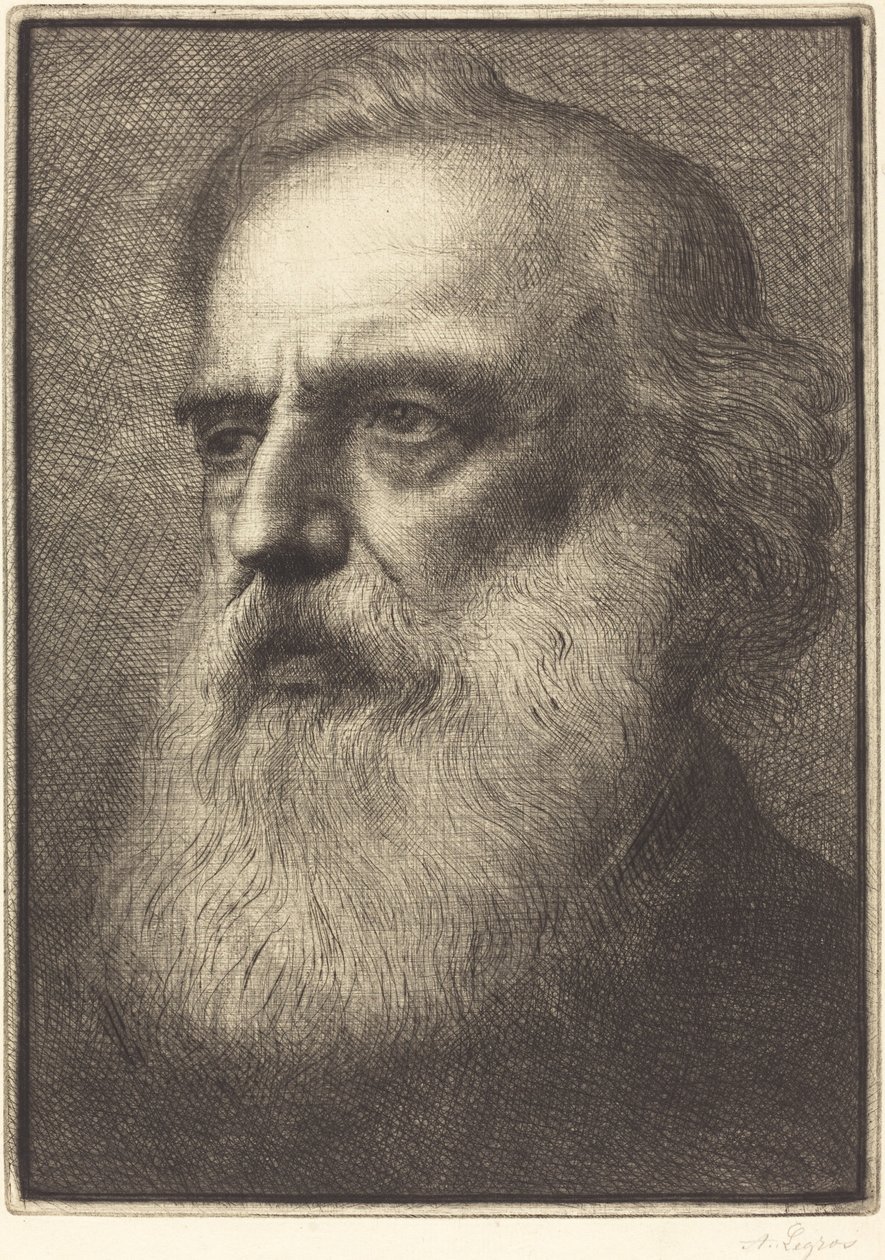 Autoportret, IV płyta. autorstwa Alphonse Legros