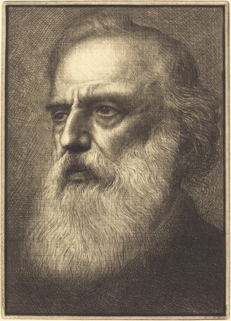 Autoportret, IV płyta. autorstwa Alphonse Legros