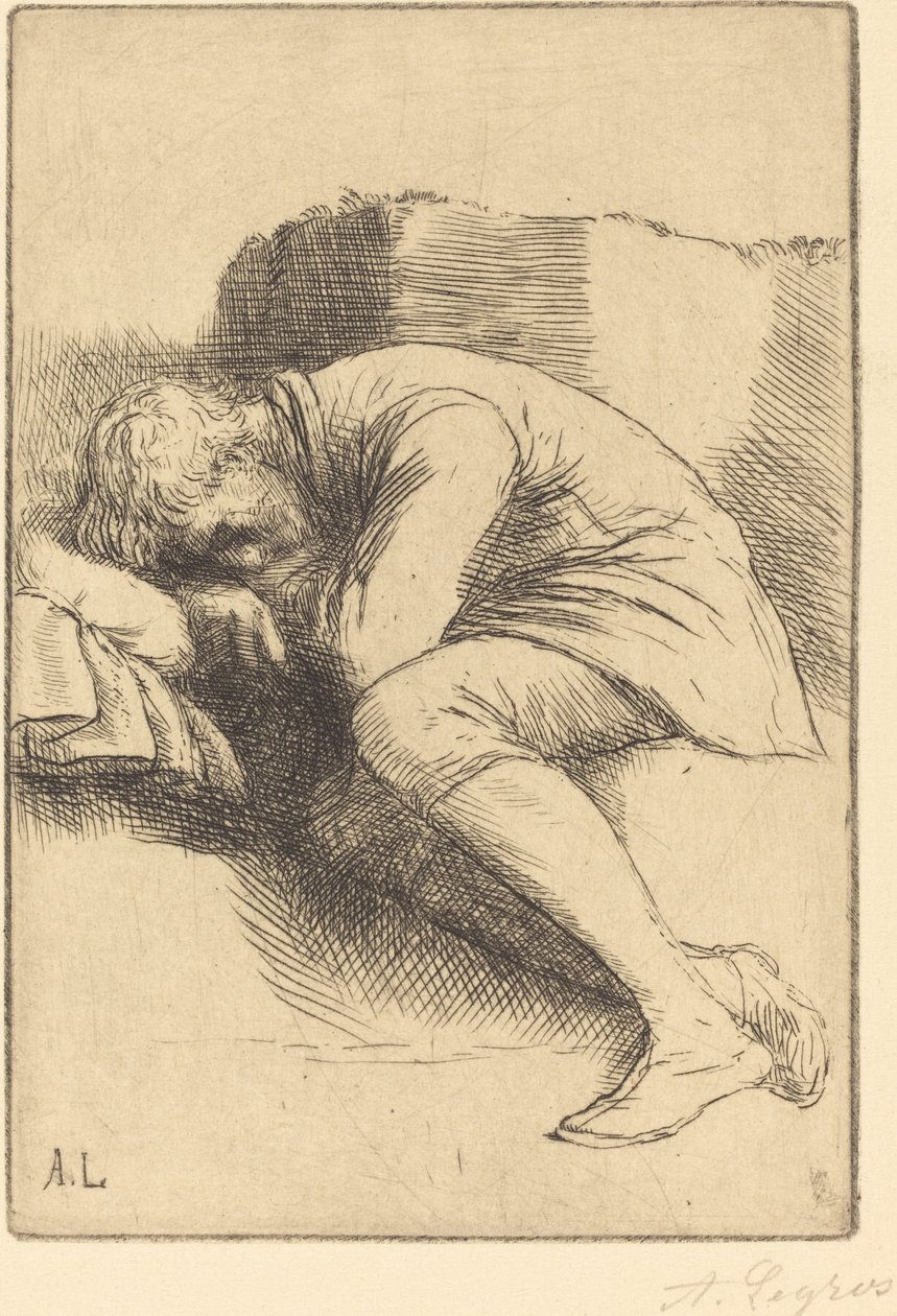 Śpiący Śpiący. autorstwa Alphonse Legros