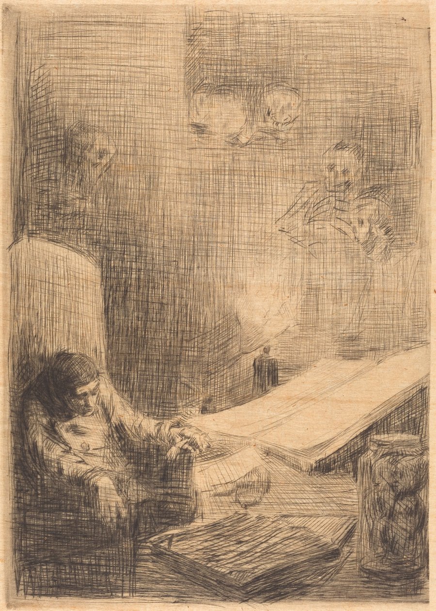 Śpiący uczony Śpiący uczony. autorstwa Alphonse Legros