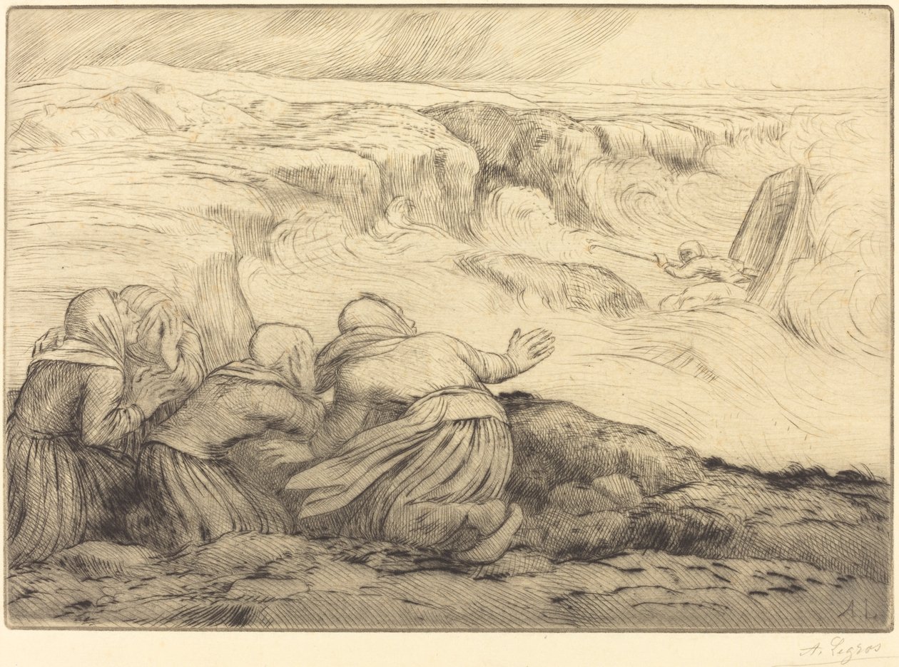 Mała łódź w niebezpieczeństwie (Barque en peril) autorstwa Alphonse Legros