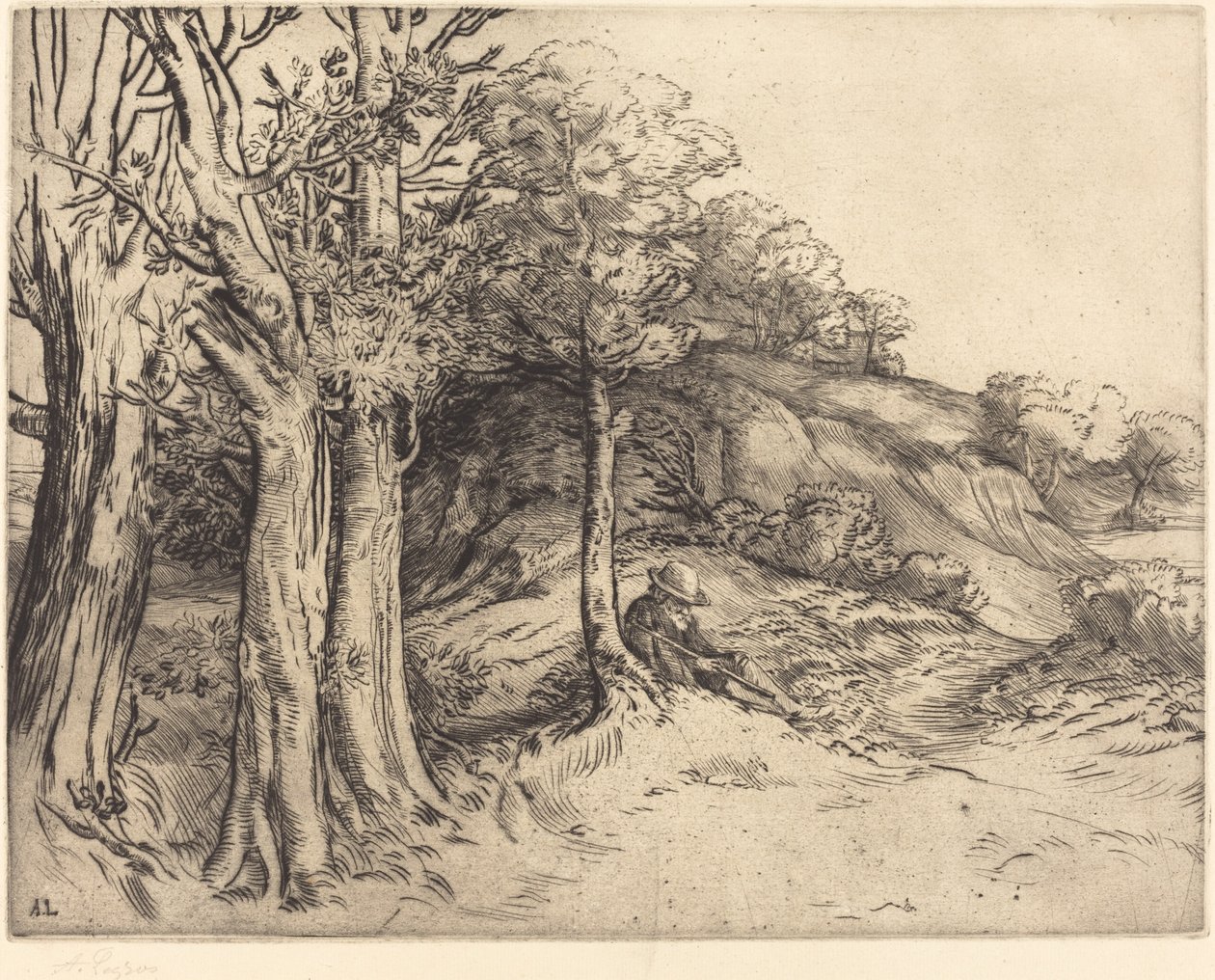 Samotność Krajobraz samotności. autorstwa Alphonse Legros