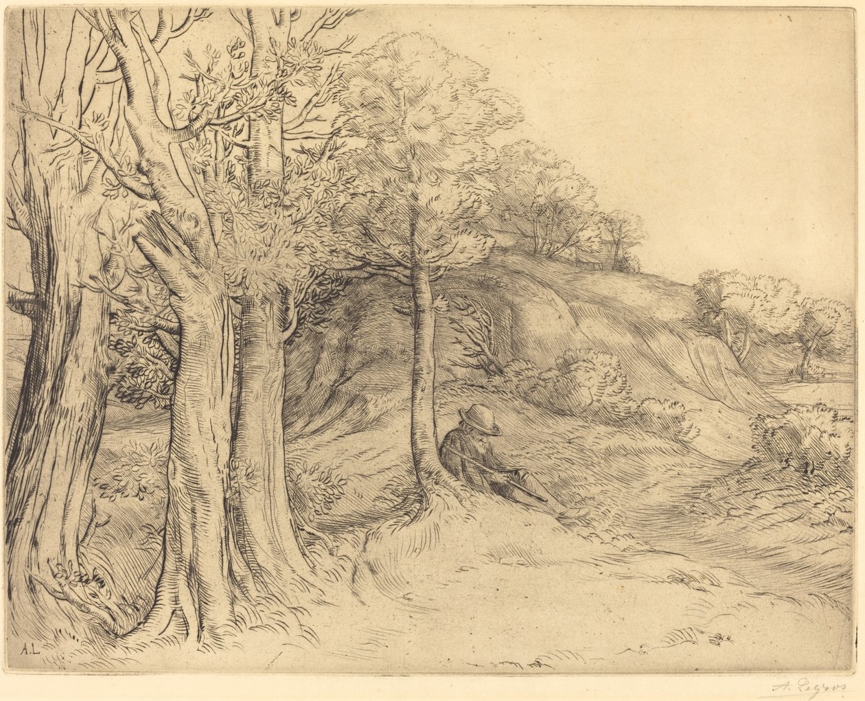 Samotność Krajobraz samotności. autorstwa Alphonse Legros