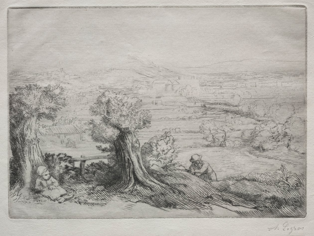 Pamięć o dolinie w Burgundii. autorstwa Alphonse Legros