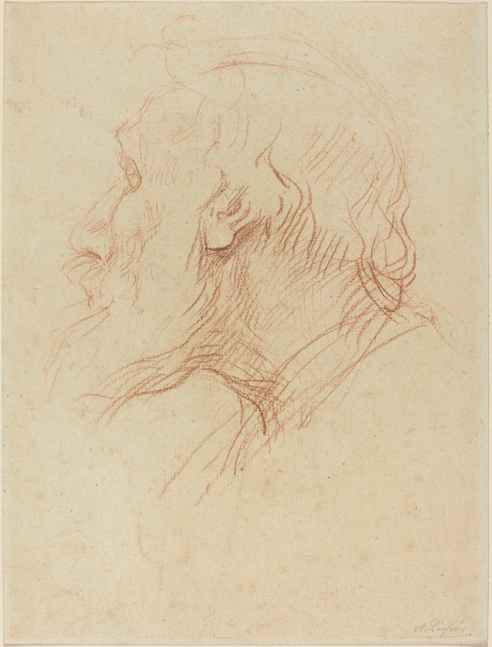 Studium żebraka. autorstwa Alphonse Legros