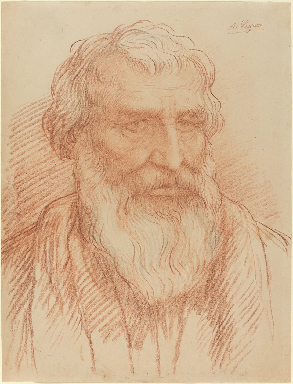 Studium głowy. autorstwa Alphonse Legros