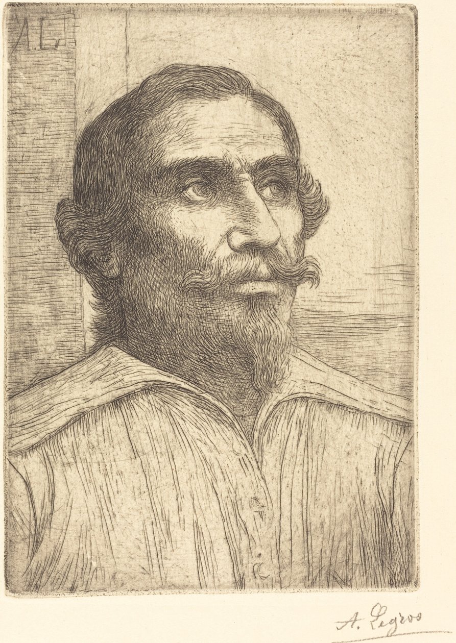 Studium hiszpańskiej etiudy hiszpańskiej. autorstwa Alphonse Legros