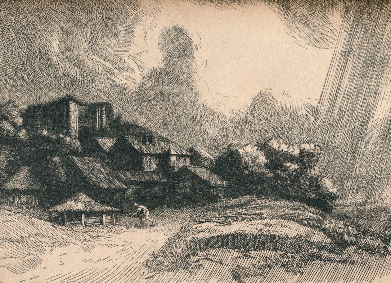 Farma opactwa, ok. 1893 r. autorstwa Alphonse Legros