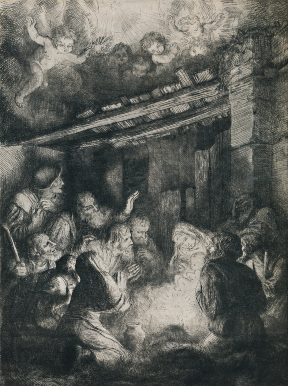 Adoracja pasterzy, 1922. autorstwa Alphonse Legros